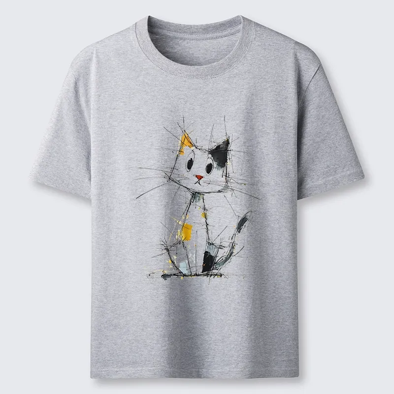 Tokyo-Tiger Minimal Splash Ink Cute Cat Classic T-Shirt