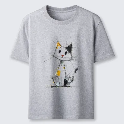 Tokyo-Tiger Minimal Splash Ink Cute Cat Classic T-Shirt