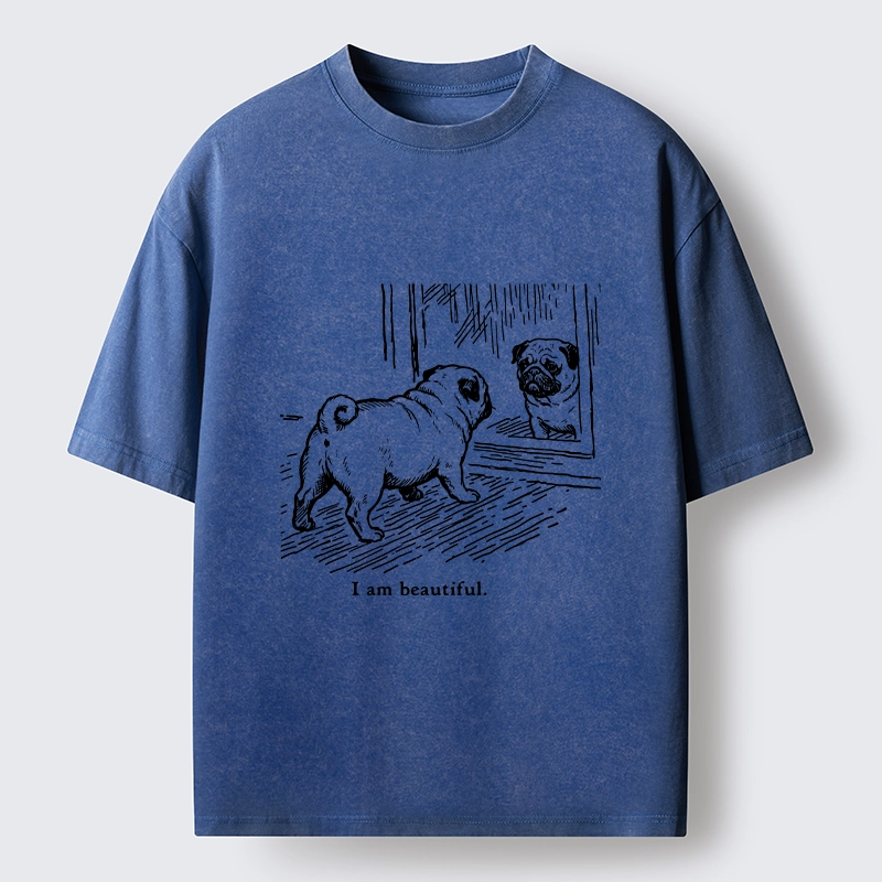 Tokyo-Tiger Cute Pug Self Love Meme Washed T-Shirt