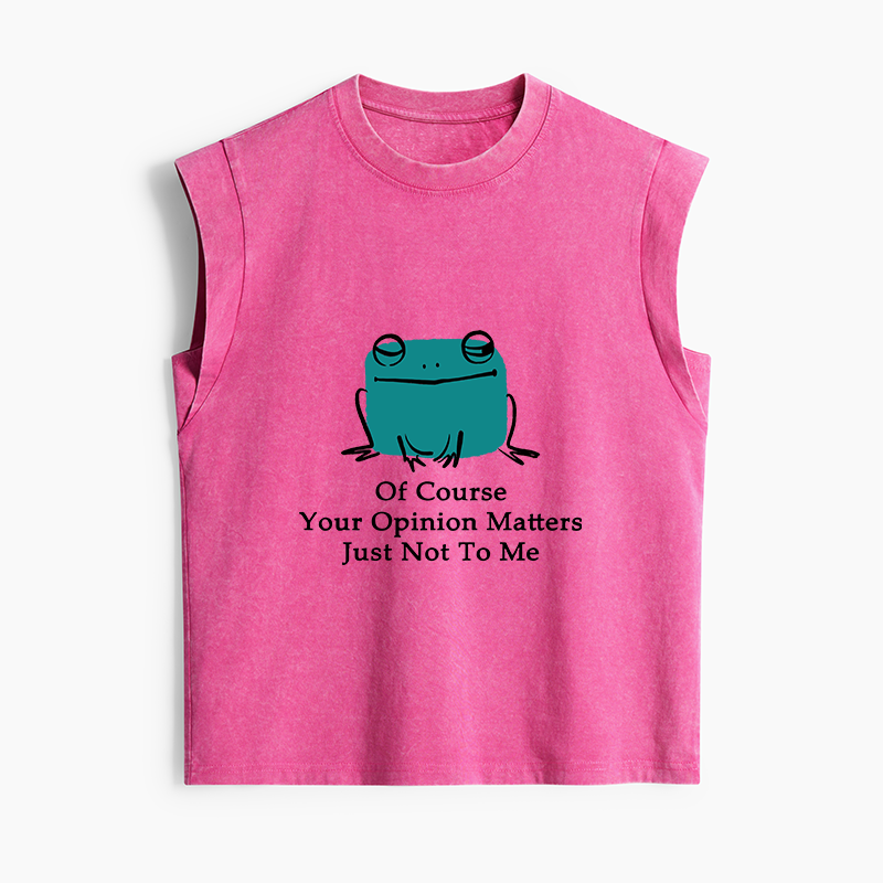 Tokyo-Tiger Cool Frog Unbothered By Others Opinions Women's Washed Tank Tops