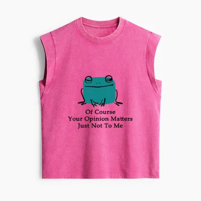 Tokyo-Tiger Cool Frog Unbothered By Others Opinions Women's Washed Tank Tops