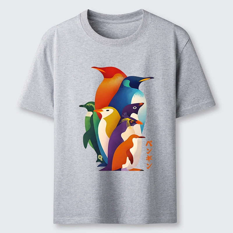 Tokyo-Tiger Cute Multi Tone Penguins Classic T-Shirt