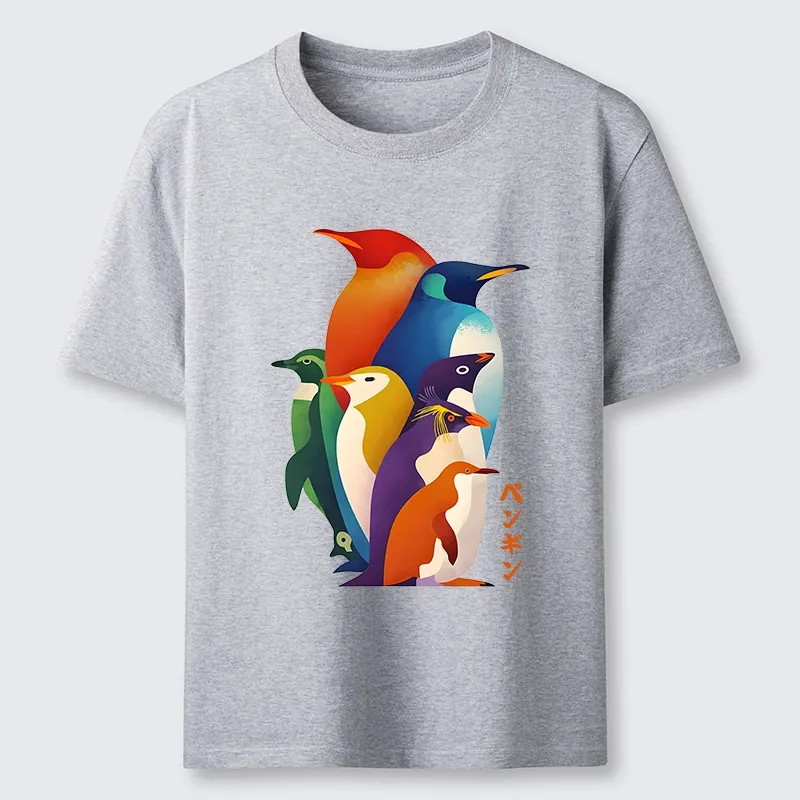 Tokyo-Tiger Cute Multi Tone Penguins Classic T-Shirt