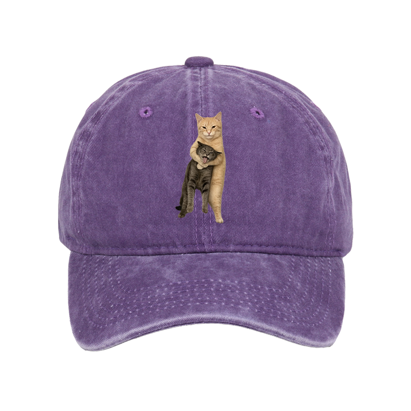 Tokyo-Tiger Orange Cat’s Tight Embrace Washed Cap