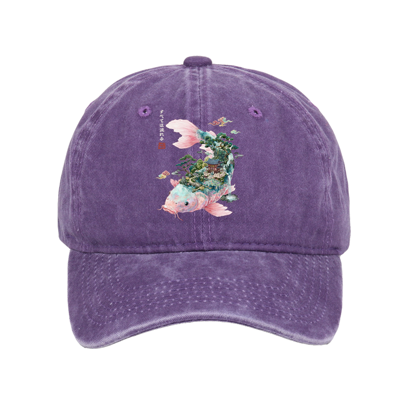 Tokyo-Tiger Journey Of The Flowing Koi Washed Cap