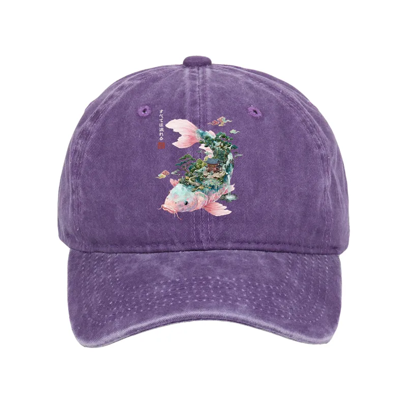 Tokyo-Tiger Journey Of The Flowing Koi Washed Cap