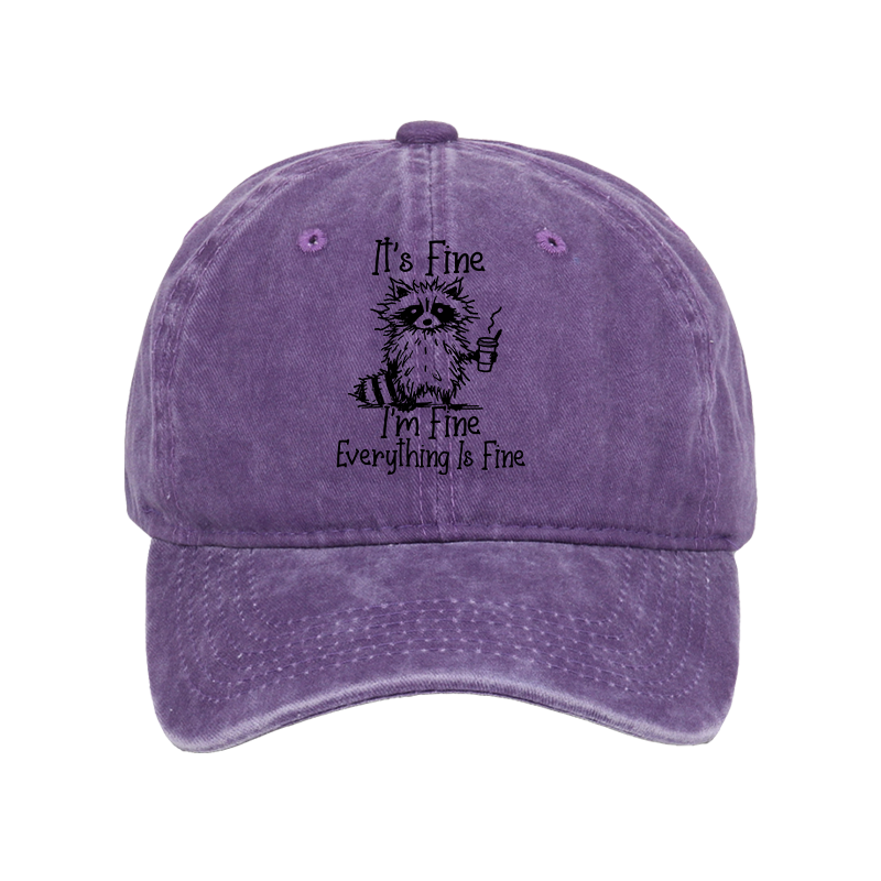 Tokyo-Tiger Raccoon Fine Meme Washed Cap