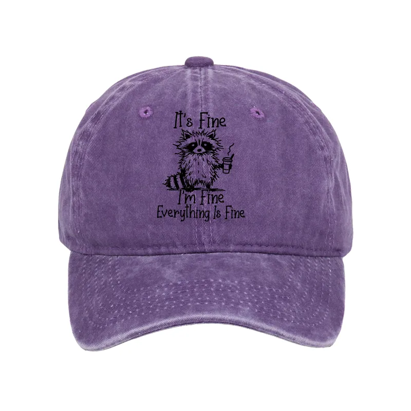 Tokyo-Tiger Raccoon Fine Meme Washed Cap