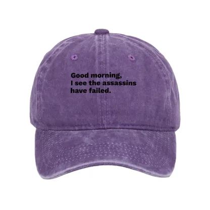 Tokyo-Tiger Assassins Failed Morning Quote Art Washed Cap