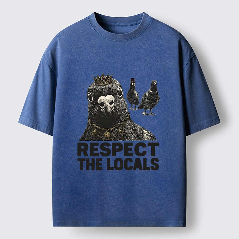 Tokyo-Tiger Royal Pigeon Graphic Washed T-Shirt