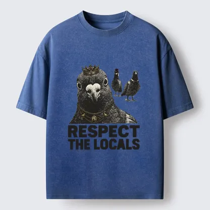 Tokyo-Tiger Royal Pigeon Graphic Washed T-Shirt
