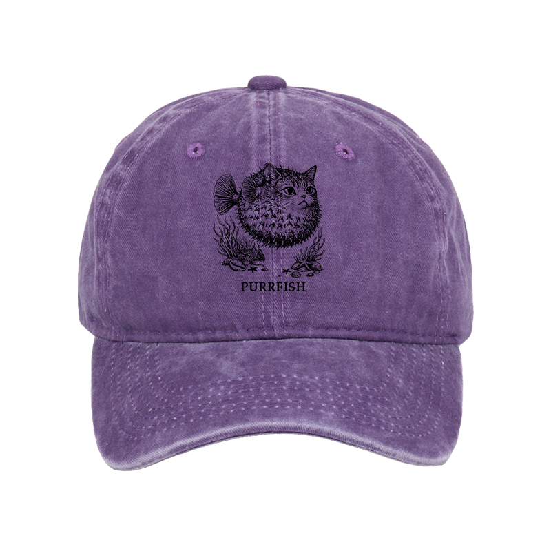 Tokyo-Tiger Spiky Puffer With Cute Cat Head Washed Cap