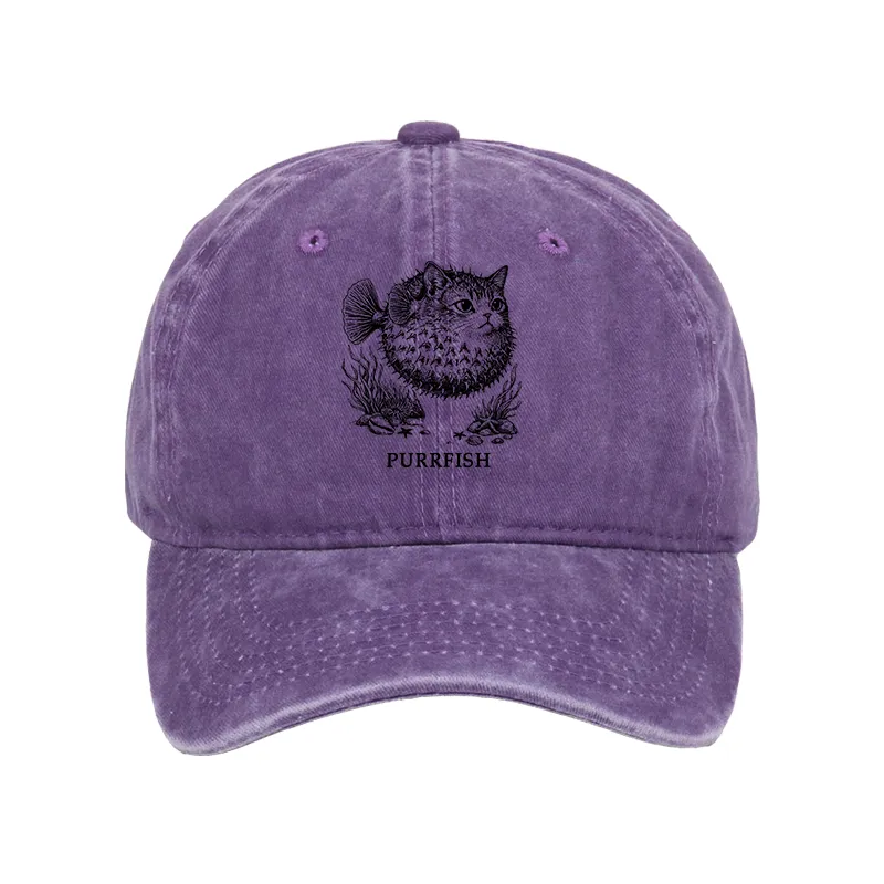 Tokyo-Tiger Spiky Puffer With Cute Cat Head Washed Cap