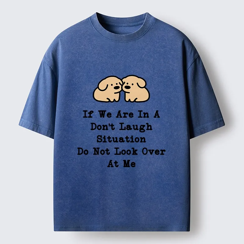 Tokyo-Tiger Funny Silent Dog Washed T-Shirt