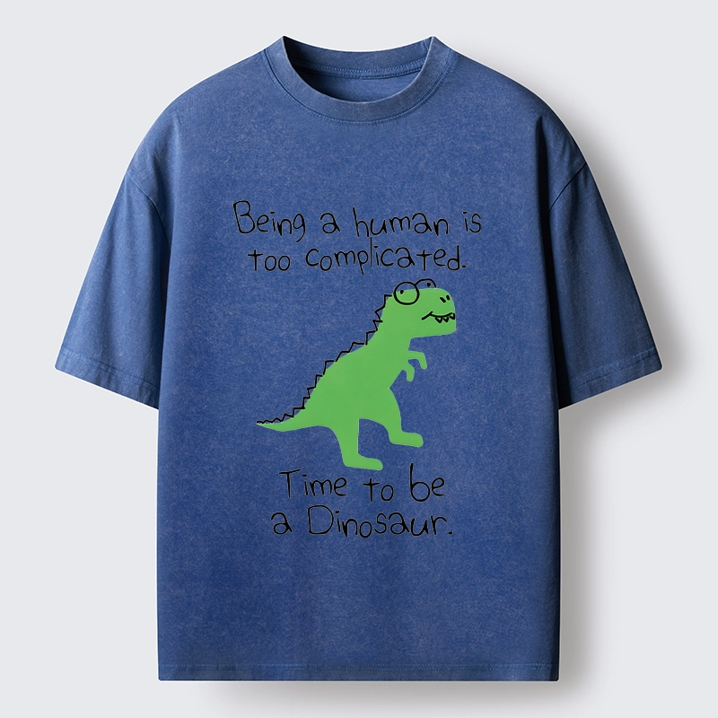 Tokyo-Tiger Dinosaur Life Mood Washed T-Shirt