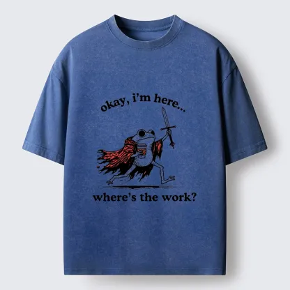 Tokyo-Tiger Warrior Frog On Duty Washed T-Shirt