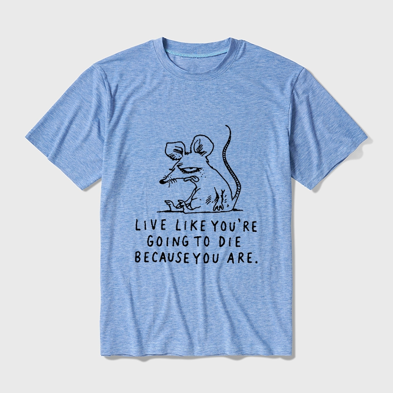 Tokyo-Tiger Funny Meme Sarcastic Rat Life Truth Cotton Blend T-Shirt