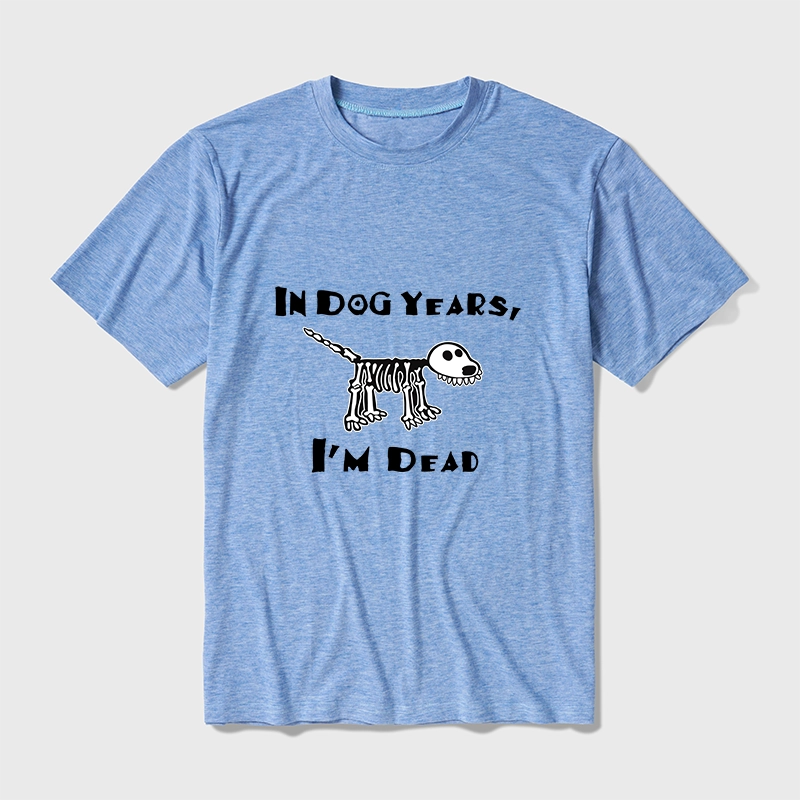 Tokyo-Tiger Funny Meme Old Dog Dead In Dog Years Vibe Cotton Blend T-Shirt