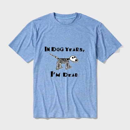 Tokyo-Tiger Funny Meme Old Dog Dead In Dog Years Vibe Cotton Blend T-Shirt