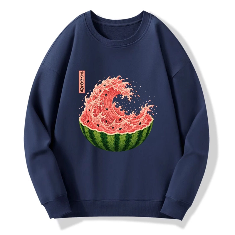 Tokyo-Tiger Watermelon Wave Summer Ukiyo Art Classic Sweatshirt