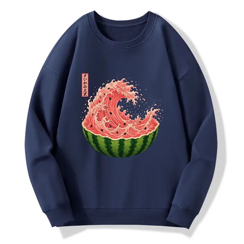 Tokyo-Tiger Watermelon Wave Summer Ukiyo Art Classic Sweatshirt