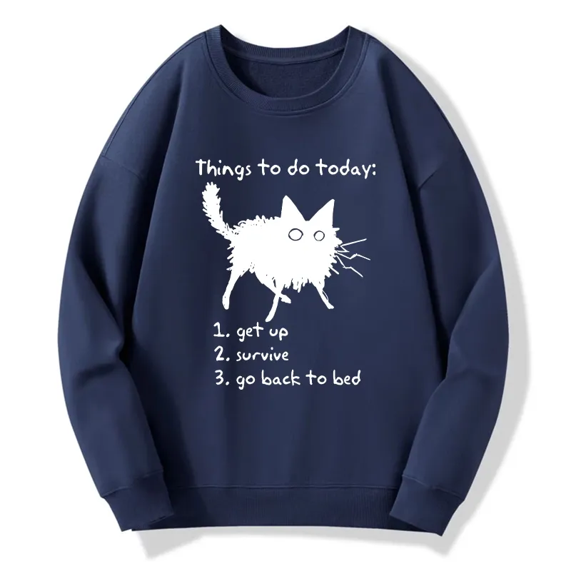 Tokyo-Tiger Lazy Cat Survive Day Funny Meme Classic Sweatshirt