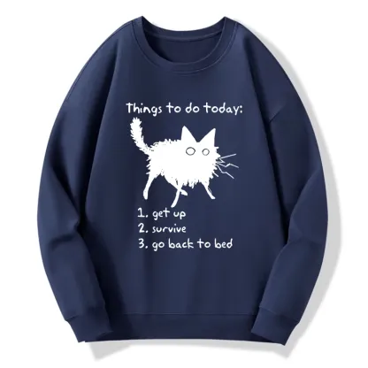 Tokyo-Tiger Lazy Cat Survive Day Funny Meme Classic Sweatshirt