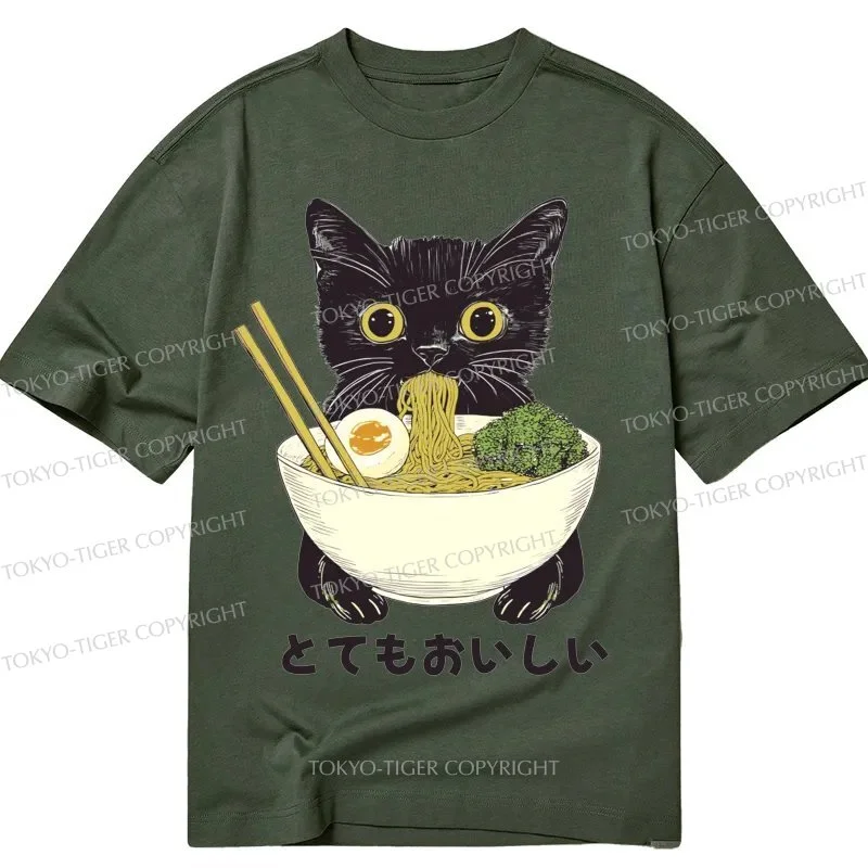 Tokyo-Tiger Ramen Lover Cute Cat Classic T-Shirt