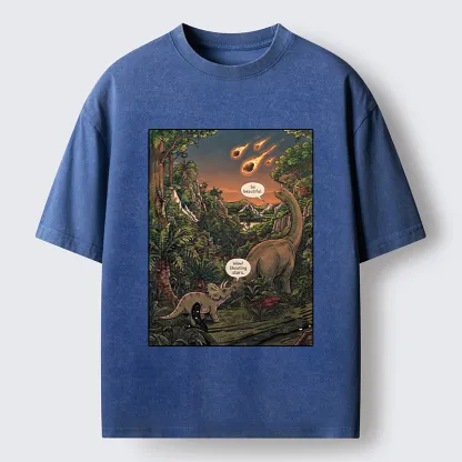Tokyo‑Tiger Meteor Disaster Funny Washed T-Shirt