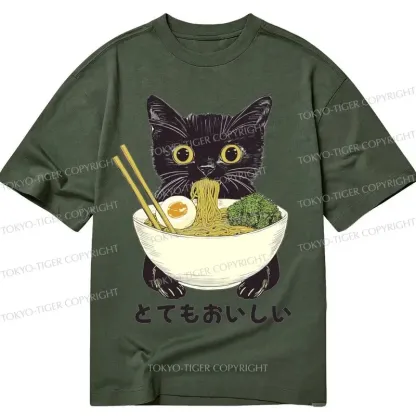 Tokyo-Tiger Ramen Lover Cute Cat Classic T-Shirt