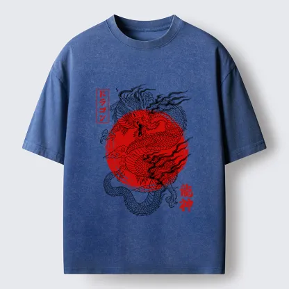 Tokyo‑Tiger Dragon God Washed T-Shirt