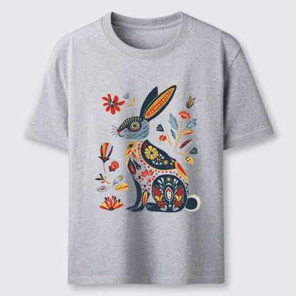 Tokyo-Tiger Folk Hare Bloom Classic T-Shirt
