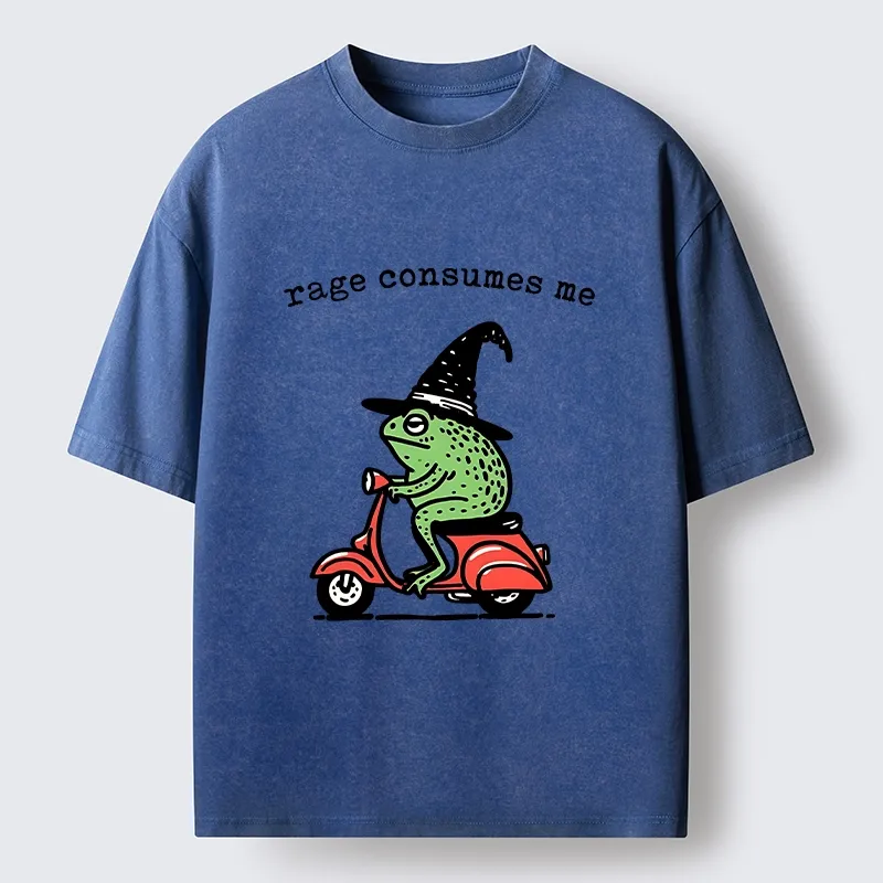 Tokyo-Tiger Angry Wizard Frog Meme Washed T-Shirt