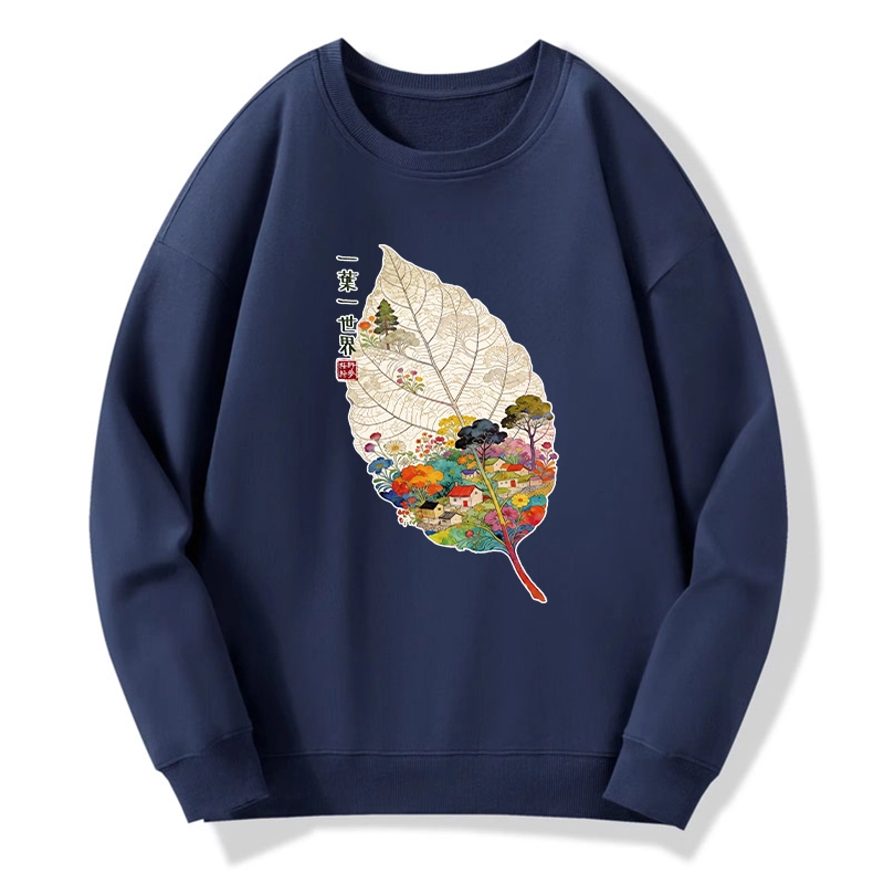 Tokyo-Tiger One Leaf Holds A Tiny Colorful World Classic Sweatshirt