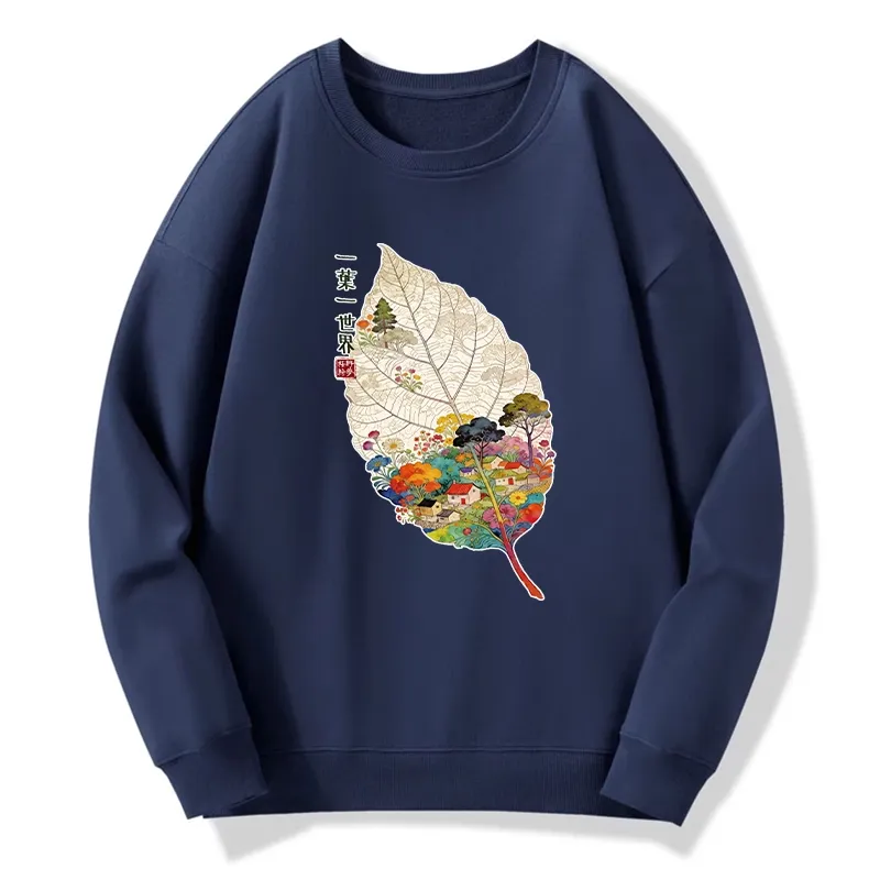 Tokyo-Tiger One Leaf Holds A Tiny Colorful World Classic Sweatshirt Sale