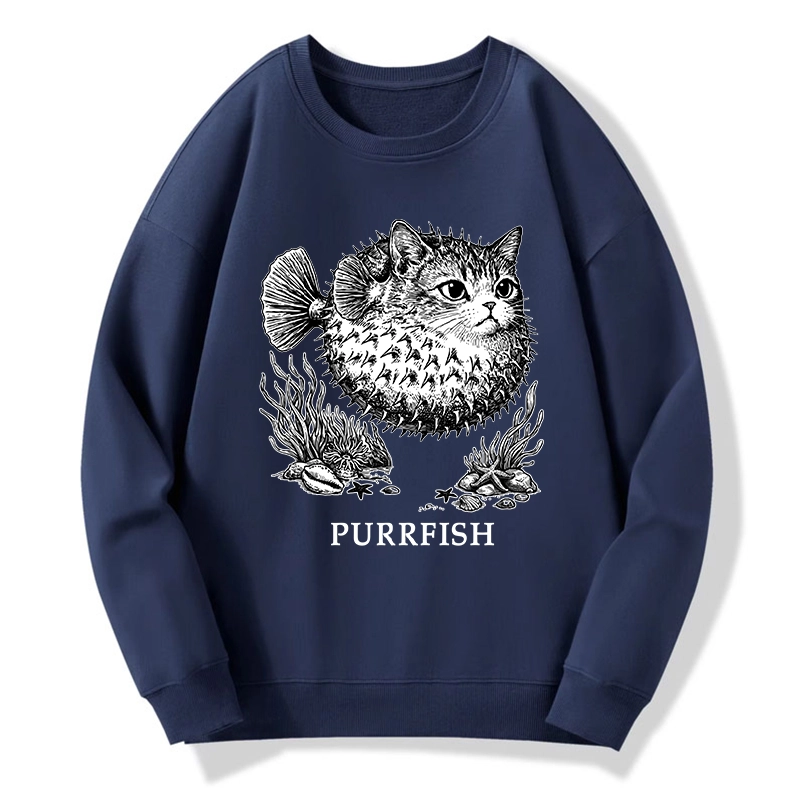 Tokyo-Tiger Spiky Puffer With Cute Cat Head Classic Sweatshirt
