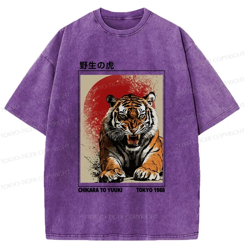 Tokyo-Tiger Wild Tiger Washed T-Shirt