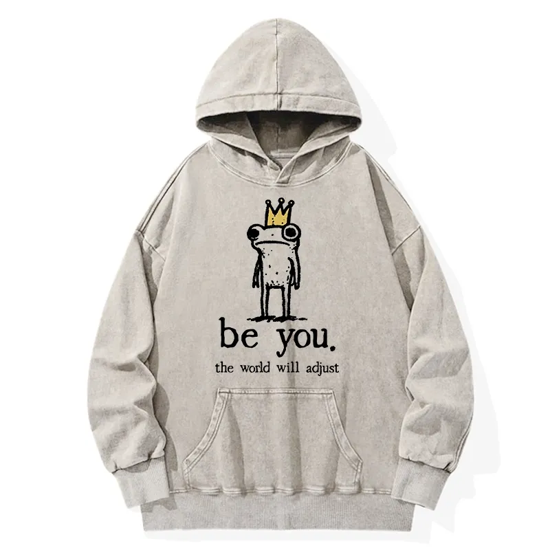 Tokyo-Tiger Crown Frog Stays True To Self Washed Hoodie