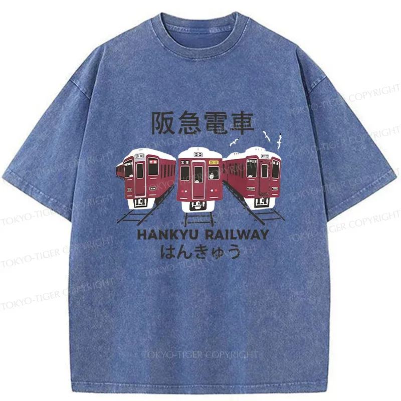 Tokyo-Tiger Hankyu Railway Washed T-Shirt