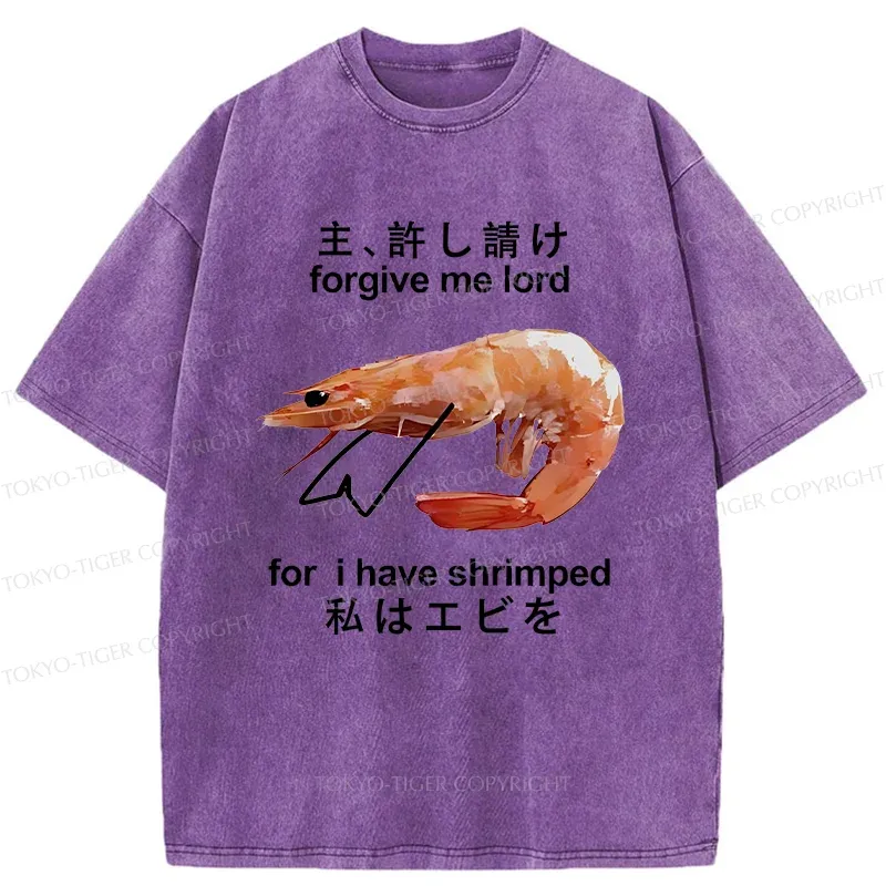 Tokyo-Tiger Retreating Shrimp Washed T-Shirt