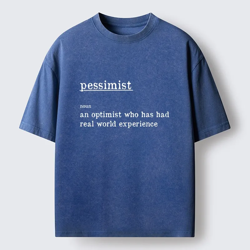 Tokyo-Tiger Real Life Pessimist Meme Washed T-Shirt