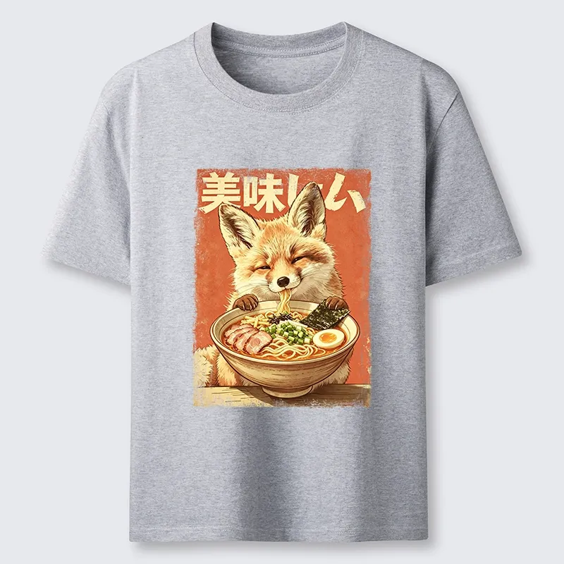 Tokyo-Tiger Ramen Loving Fox Art Classic T-Shirt