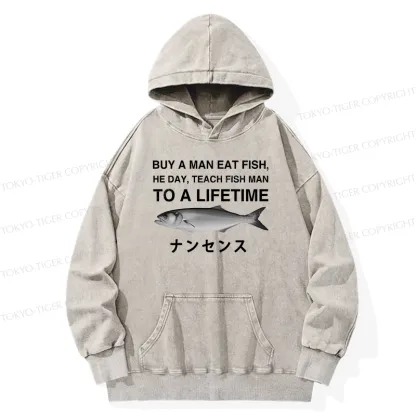 Tokyo-Tiger Funny To A Lifetime Washed Hoodie