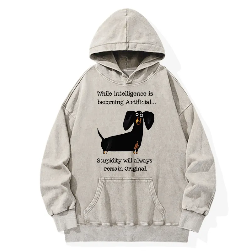 Tokyo-Tiger Dachshund Real Humor Funny Meme Washed Hoodie Sale