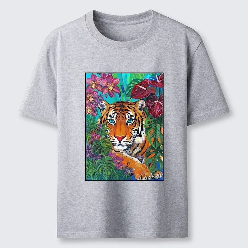 Tokyo-Tiger Floral Tiger Portrait Classic T-Shirt