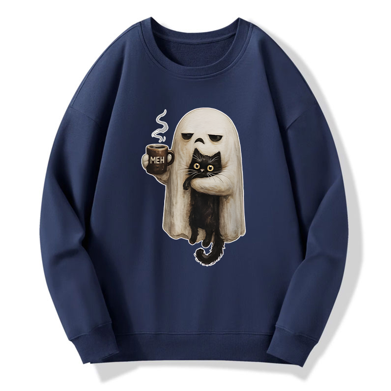Tokyo-Tiger Ghost Cat Coffee Mood Classic Sweatshirt