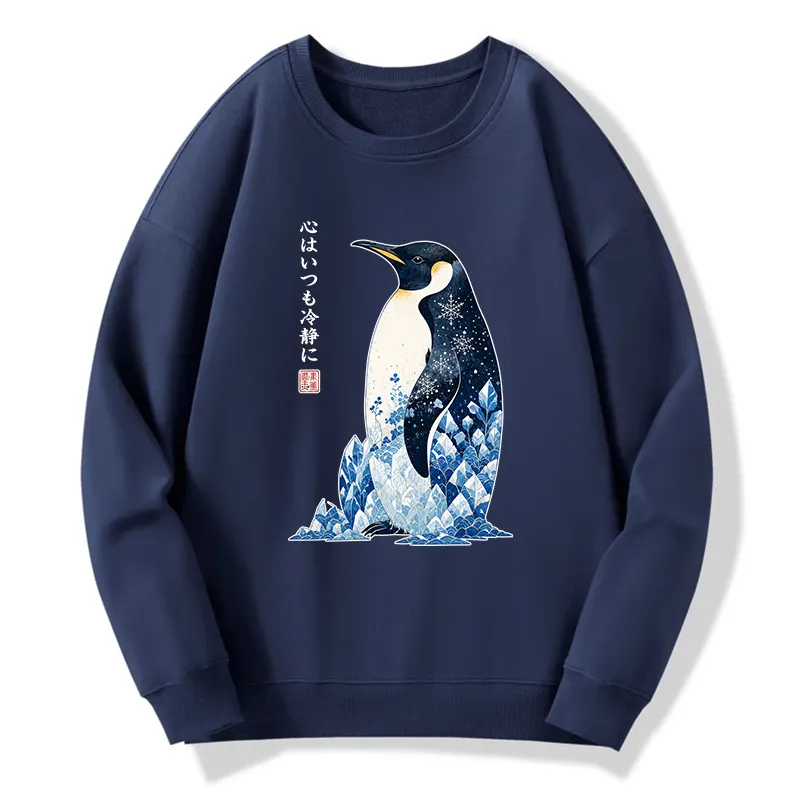 Tokyo-Tiger Keep Calm Penguin Classic Sweatshirt