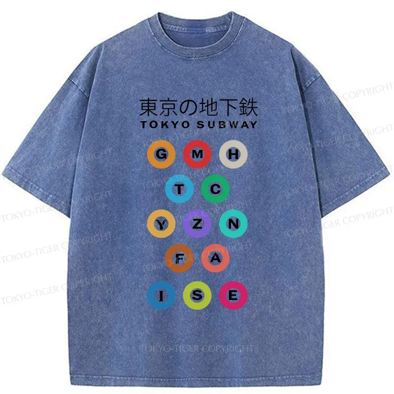 Tokyo-Tiger Tokyo Subway Washed T-Shirt