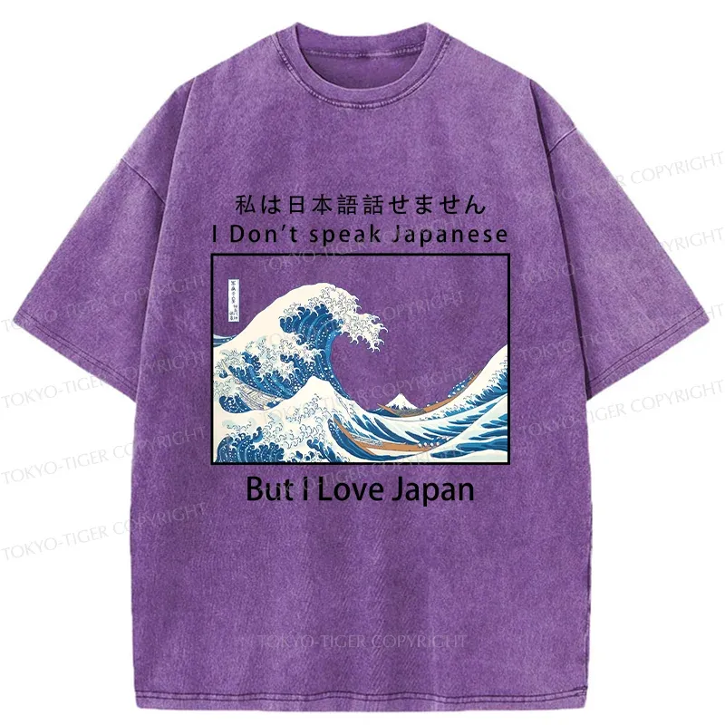Tokyo-Tiger Japanese Retro Wave Washed T-Shirt
