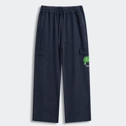 Tokyo-Tiger Smiling Forg Washed Utility Sweatpants